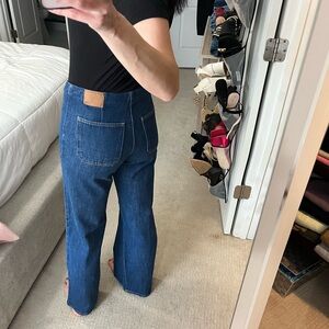 Zara Blue Flare & Wide Leg Jeans
